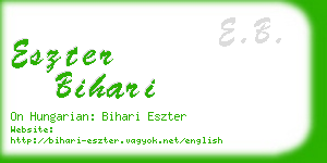 eszter bihari business card